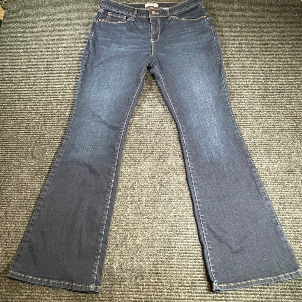 Denizen  Levi's Womens Mid-Rise Bootcut Jeans Dark Wash 12M W31 L32 66899-0081